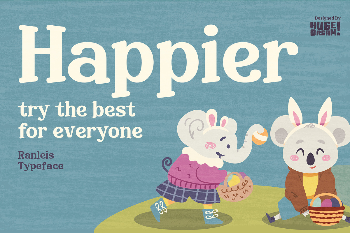 Ranleis - Whimsical Playful Font, a Serif Font by Huge Dream Studio (Photo 4 of 9)