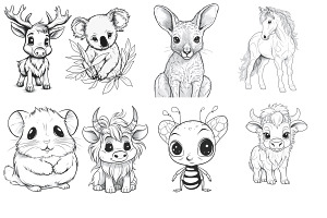 Baby Animals Set 1 Procreate Brush