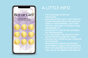 Girl Gender Reveal Scratch Card, an App Template by SunshineStudioBoutique (Thumbnail 4 of 8)