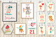 It's Summer time! Cute animals, an Animal Illustration by Isa De Gregorio (Thumbnail 4 of 7)