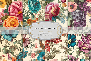 WHISPERMYST GARDEN. Seamless Bundle