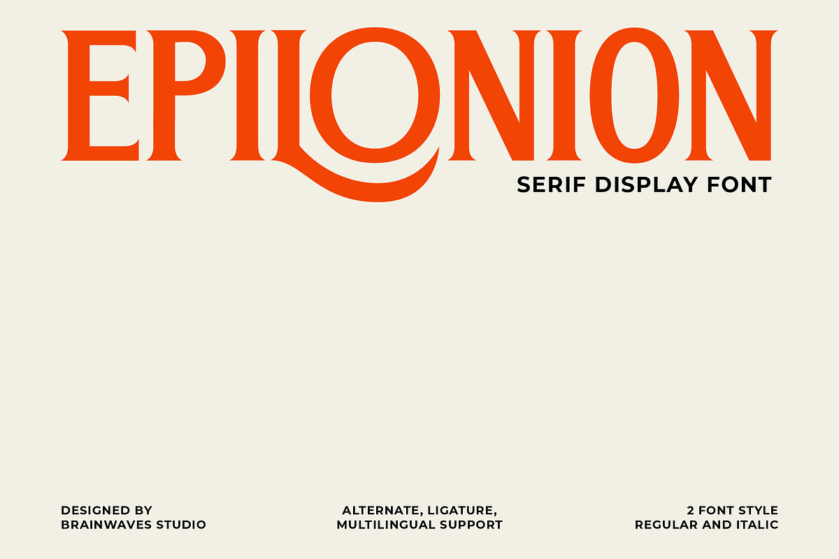 Epilonion - Serif Display Font, a Serif Font by Brainwaves.Studio (Photo 1 of 11)