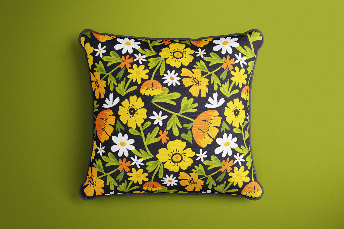 Сalendula and chamomile, a Pattern Graphic by GALAKAM (Photo 2 of 7)