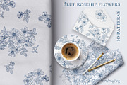 Blue rosehip flowers, a Decorative Illustration by LanaDzi (Thumbnail 11 of 12)