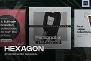 Hexagon Social Media Package, a Social Media Template by Fluto Creative Studio (Thumbnail 1 of 7)