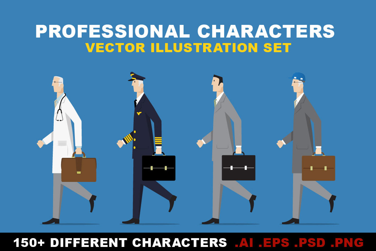 Professional Characters Set, a Healthcare Illustration by Bobboz Store (Photo 1 of 2)