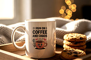 Coffee Chaos Cute Quote SVG Design, an Object Illustration by Annudesign (Thumbnail 2 of 10)