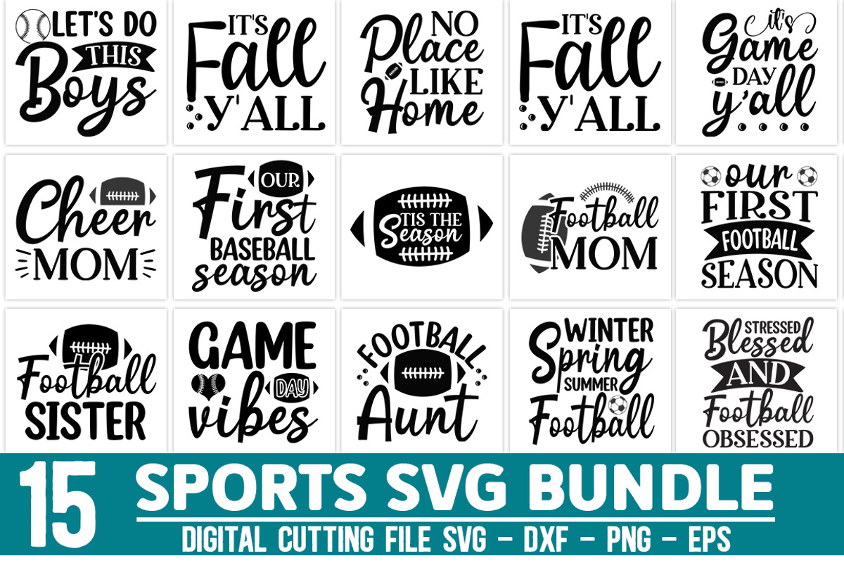 Sports SVG Bundle, a Graphic by Buysvgbundles (Photo 1 of 8)
