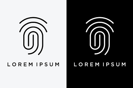 Modern human fingerprint vector logo, a Branding & Logo Template by LOGOCREATIVE