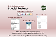Craft Business Manager - Excel, an App Template by Ardent Workshop (Thumbnail 9 of 9)