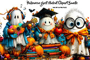 Halloween ghost student Clipart, a Seasonal Illustration by CreationArt (Thumbnail 1 of 7)