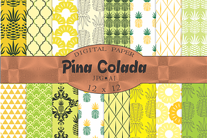 Pineapple Patterns 'pina Colada'