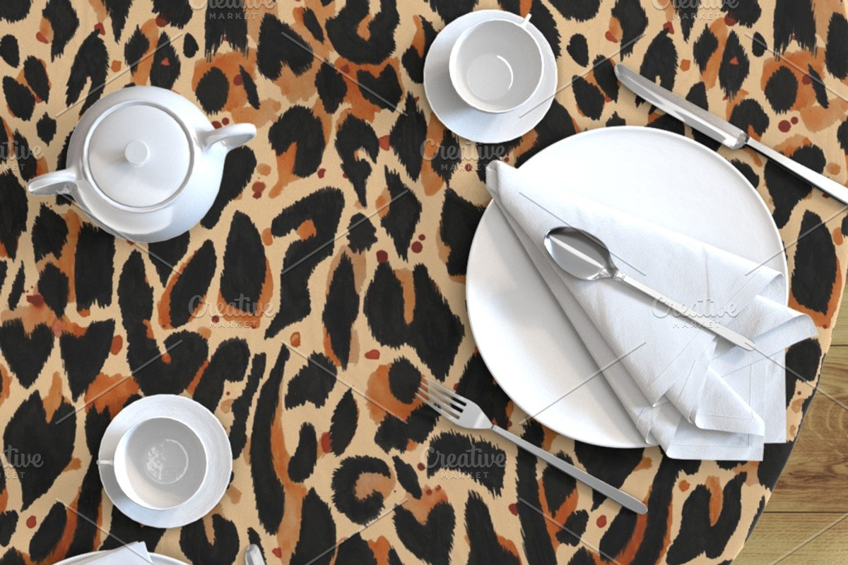 Watercolor Leopard Seamless Pattern, a Pattern Graphic by PATTERNBASE (Photo 3 of 5)