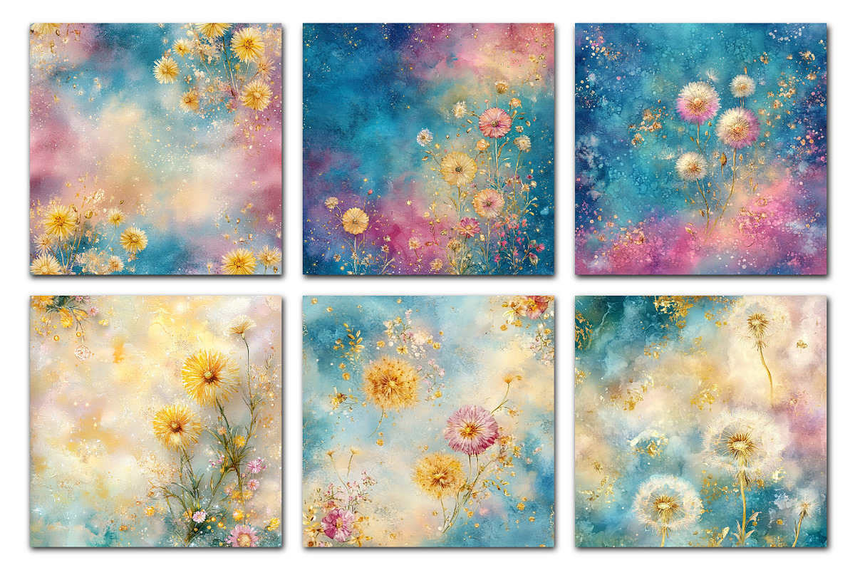 Aurelian Watercolor Dandelions, a Texture Illustration by Dream Creation (Photo 4 of 5)