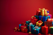 86 Gift boxes with ribbons and bows, a Holiday Photo by Handmadefont (Thumbnail 49 of 90)