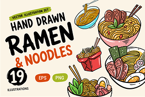 Ramen & Noodle Doodles Clipart
