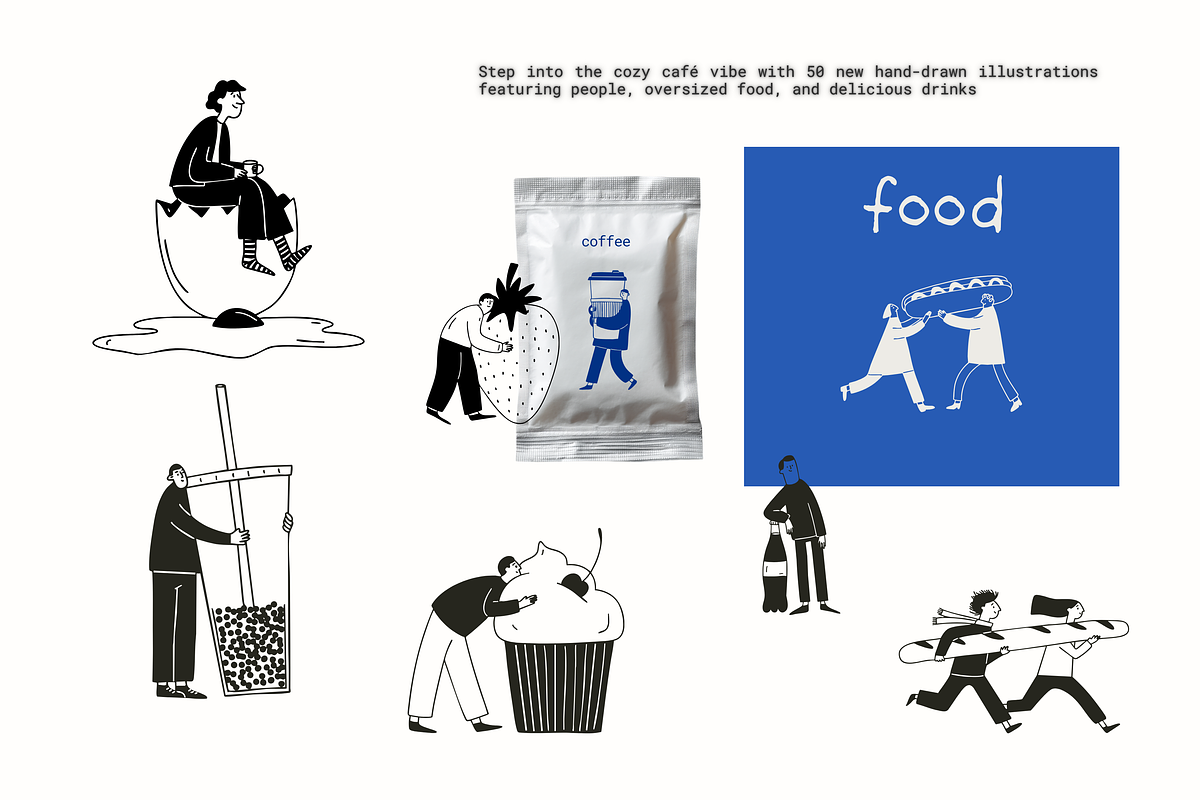 Løve Føød: Fun Food & Drink People, a Food Illustration by Veyla (Photo 4 of 14)