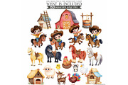 Watercolor Cowboy Clipart Bundle, an Illustration by CharmClipart (Thumbnail 5 of 10)