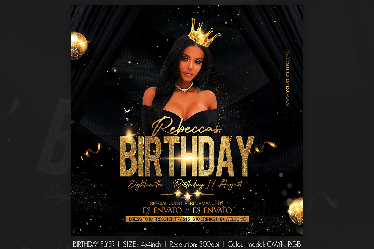 Birthday Flyer, a Flyer Template by Artolus (Photo 1 of 2)