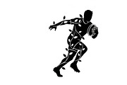 Rugby Player Silhouette Pack, an Illustration by Amazin_art (Thumbnail 20 of 31)
