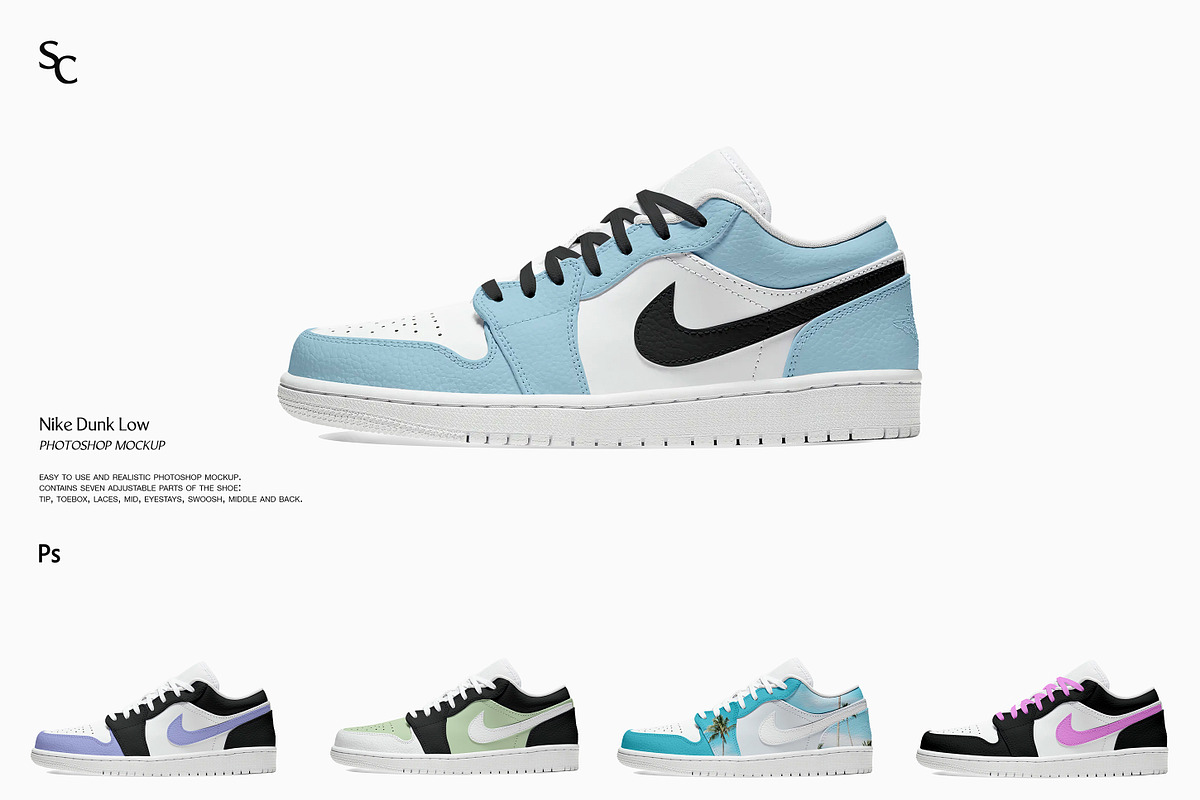 Nike Dunk Low | Shoe Mockup, a Product Mockup by sophiesconcepts