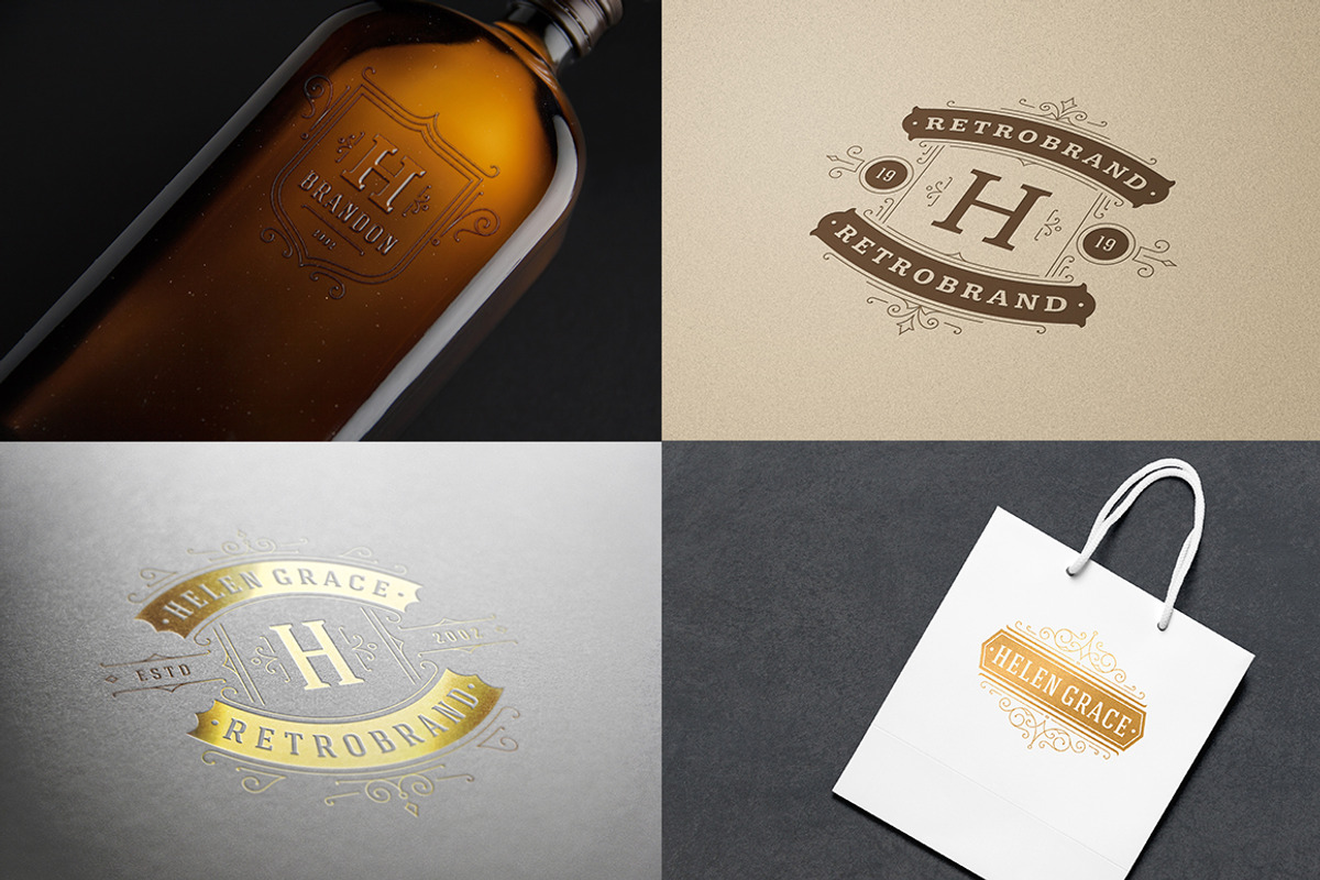 250 ornaments logos & monograms, a Branding & Logo Template by Vasya Kobelev (Photo 4 of 23)