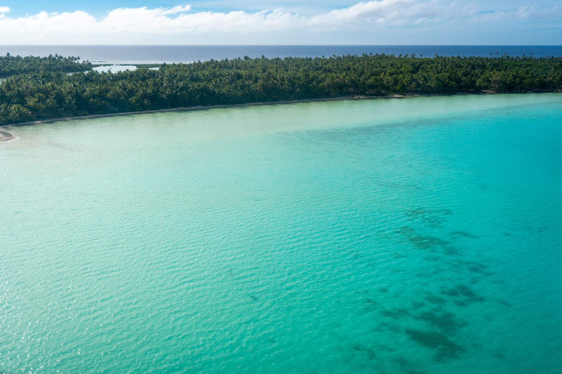 Aerial View of Maupiti Island's Motus and Lagoon in French Polyn, a ...