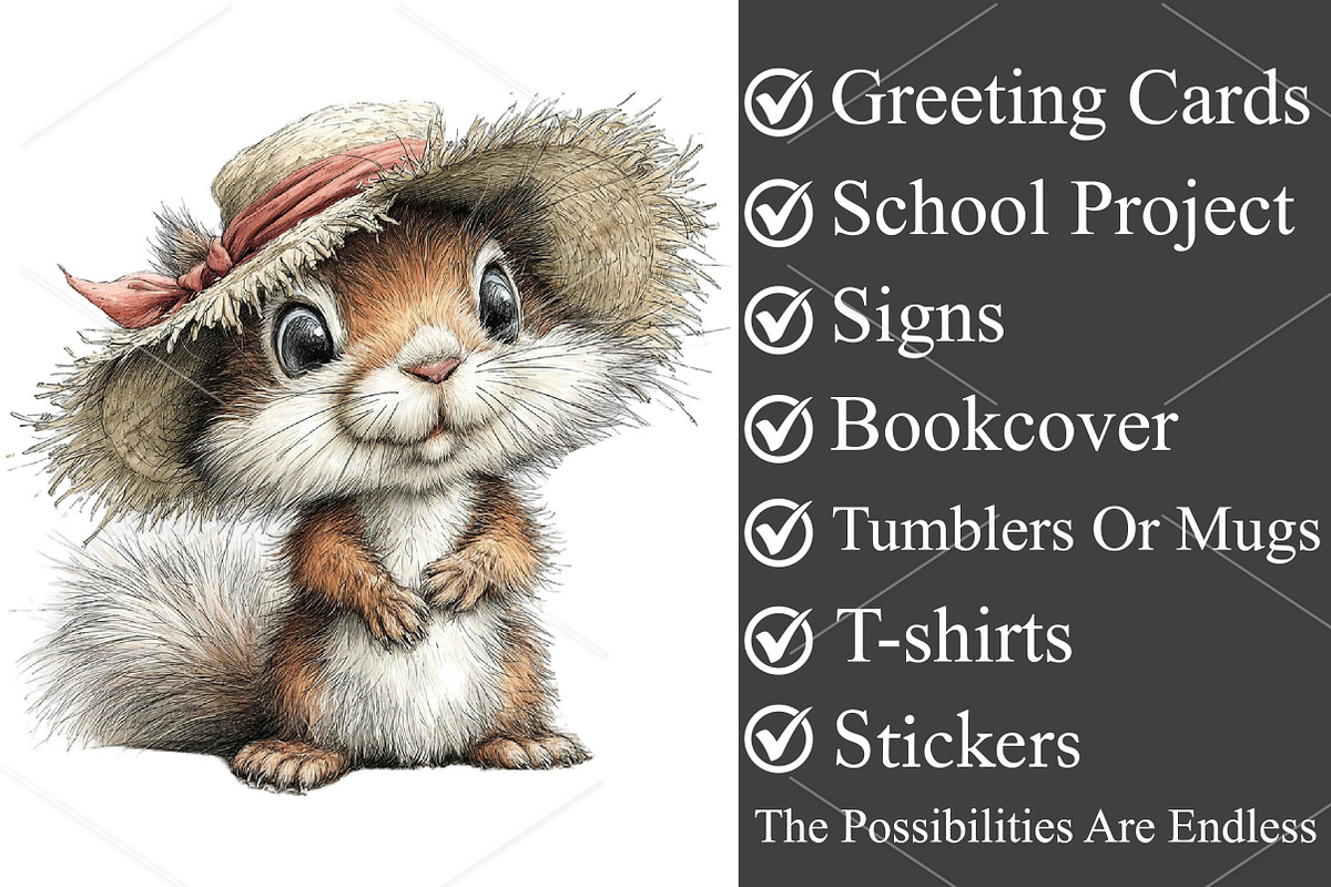 Whimsical Summer Woodland Animals, a Seasonal Illustration by Canvas Craft (Photo 3 of 7)