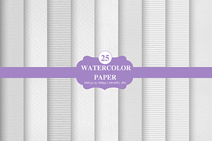 25 Watercolor Paper Textures PNG