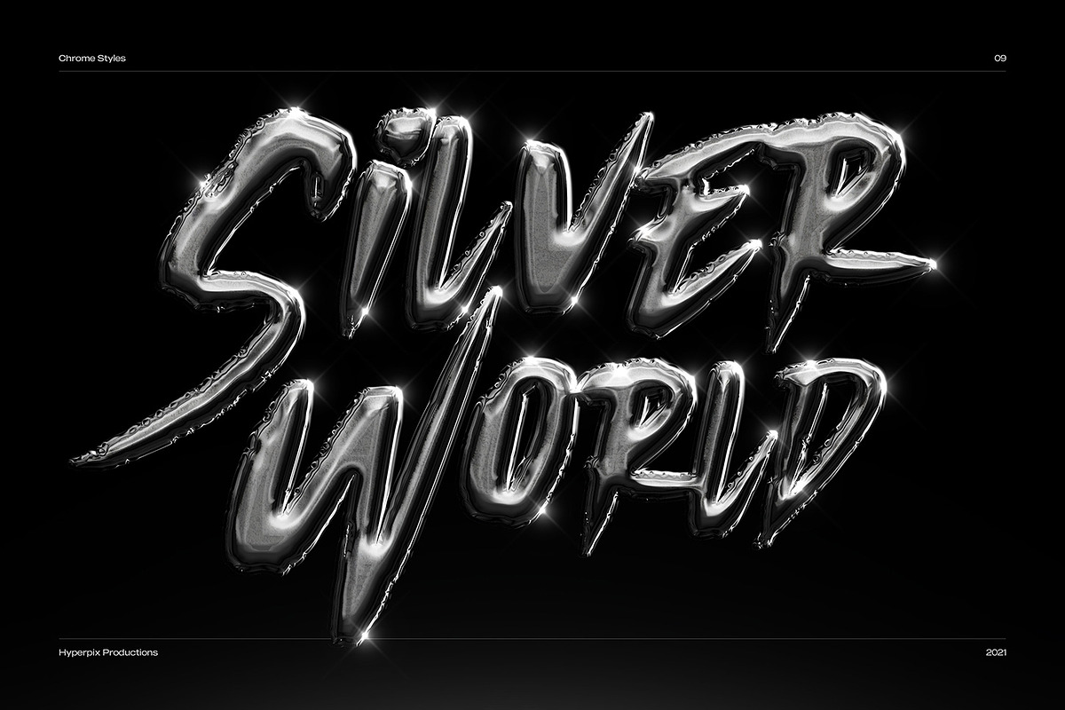 Chrome Text Styles Bundle - 50% OFF, a Layer Style Add-On by Hyperpix Productions (Photo 42 of 47)