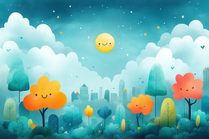 Bright and cheerful landscape with s, a Photo by Tanuart