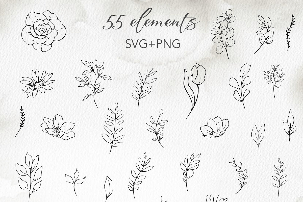 MINIMALIST FLORAL LINE ART SET, an Object Illustration by CaraulanStore (Photo 2 of 4)