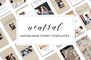 Neutral Instagram Story Templates, a Social Media Template by Dana Nicole Designs (Thumbnail 1 of 5)