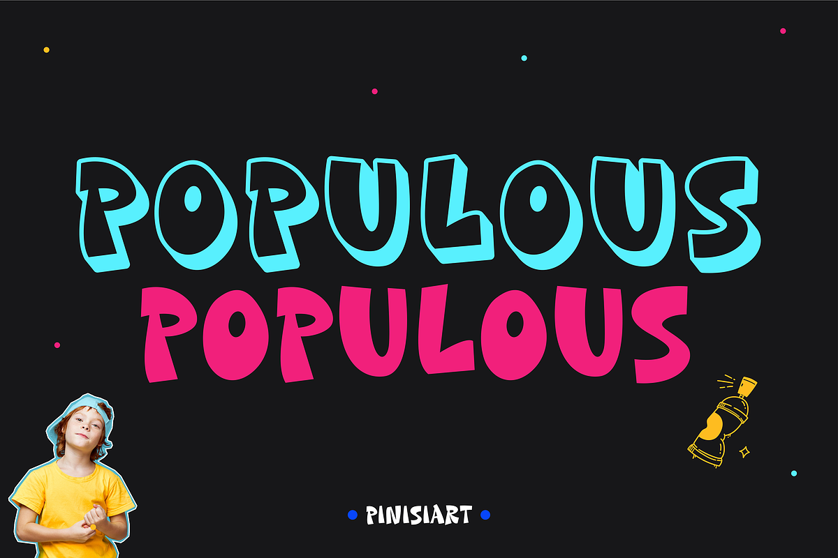 Populous, a Font by Pinisi ART (Photo 1 of 10)