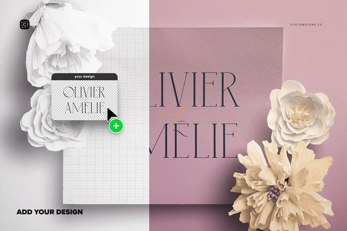 Logo Mockup with Paper Flowers, a Product Mockup by Custom Scene (Photo 6 of 8)