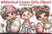 Whimsical Easter Girl Clipart Png, a Person Illustration by RobertsArt (Thumbnail 1 of 6)