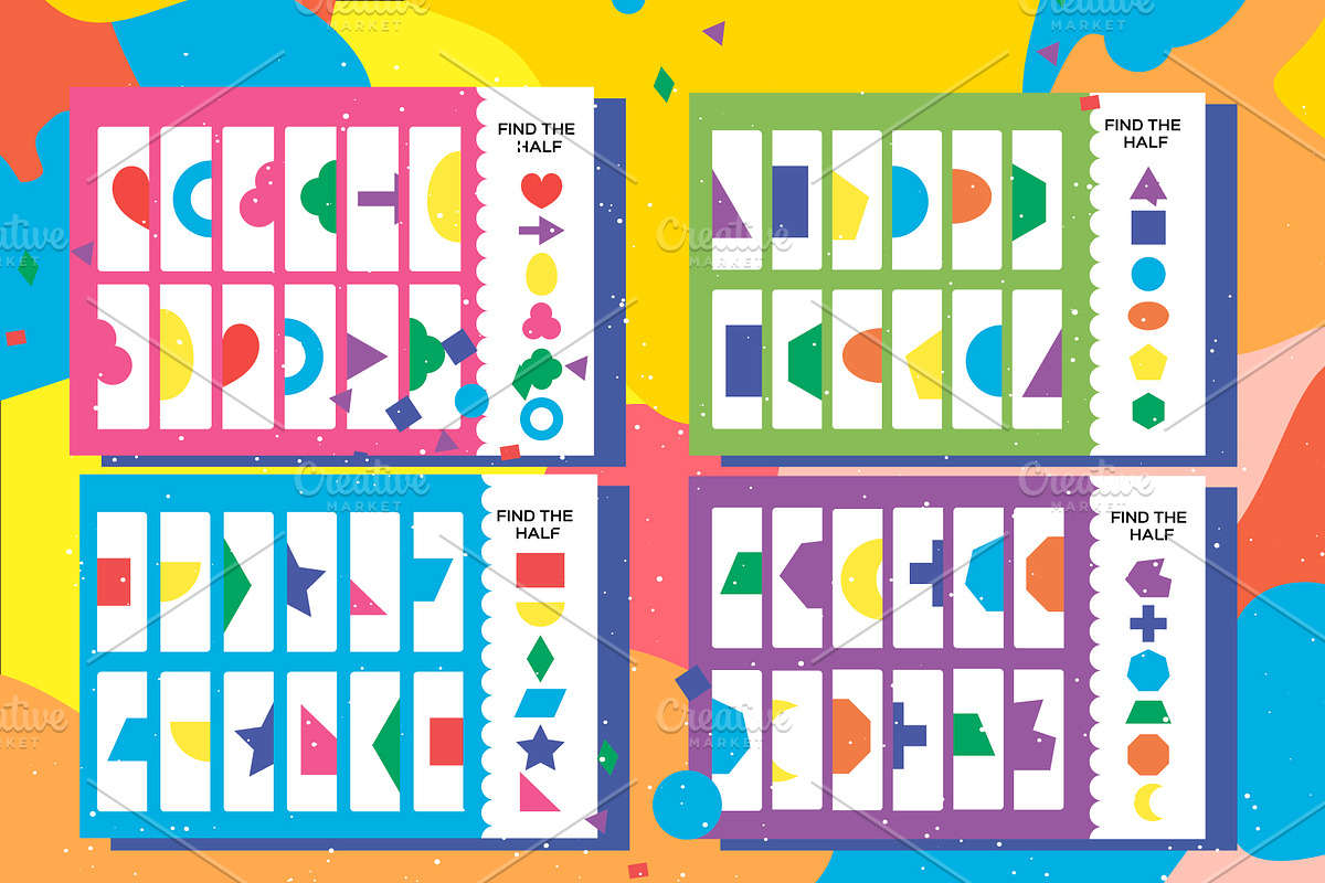 SHAPES BUSY BOOK. 28 Worksheets, an Object Graphic by Masherdraws (Photo 3 of 7)