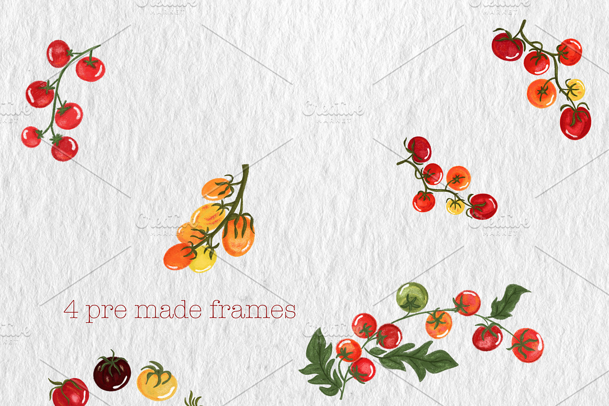 Oil Pastel Whimsical Tomatoes Set, a Food Illustration by Oleksandra Illustrates (Photo 9 of 16)