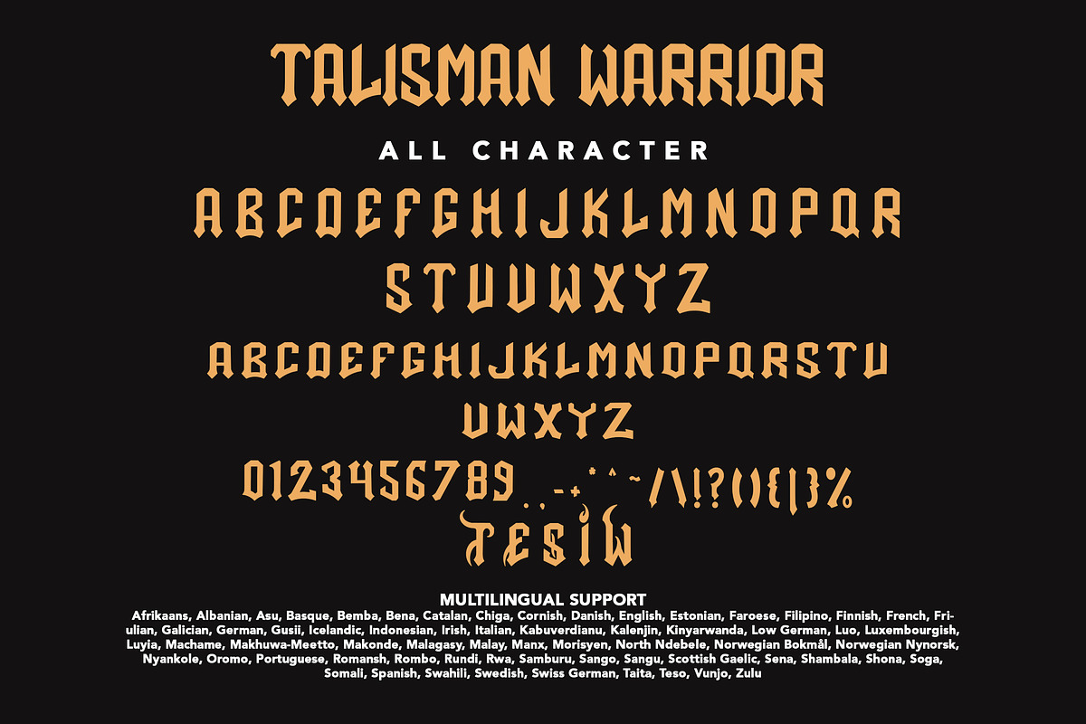 Talisman Warrior, a Blackletter Font by HATFSTUDIO (Photo 7 of 8)