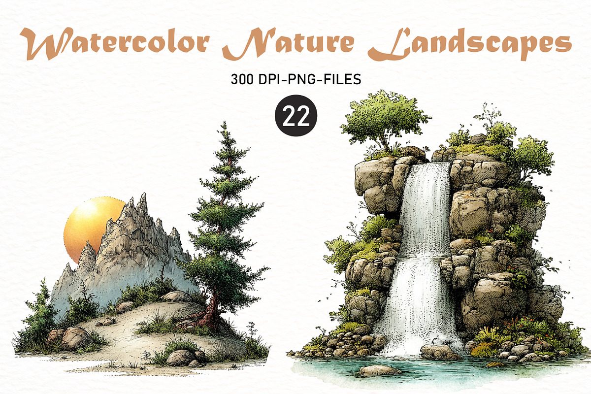 Nature Landscapes Clipart, a Seasonal Illustration by Designworld (Photo 1 of 10)