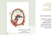 Bird Portraits Postcard Art Set, an Animal Illustration by The Dutch Lady Designs (Thumbnail 2 of 5)