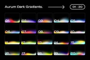 100 Aurum Dark Gradients Collection