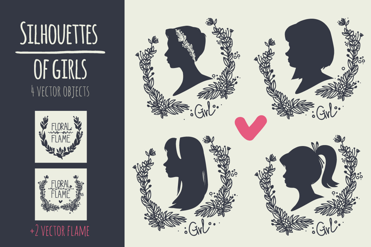 silhouettes of girls, a Decorative Illustration by adi katz (Photo 1 of 5)