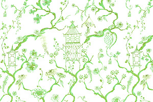 Chinoiserie Little Pagoda Pattern