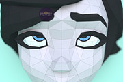 Ahegao Face 3D model template, a Graphic by PolyFish (Thumbnail 3 of 5)