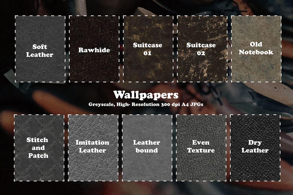 Leather Textures / Seamless Patterns, a Texture Graphic by Wingsart Studio