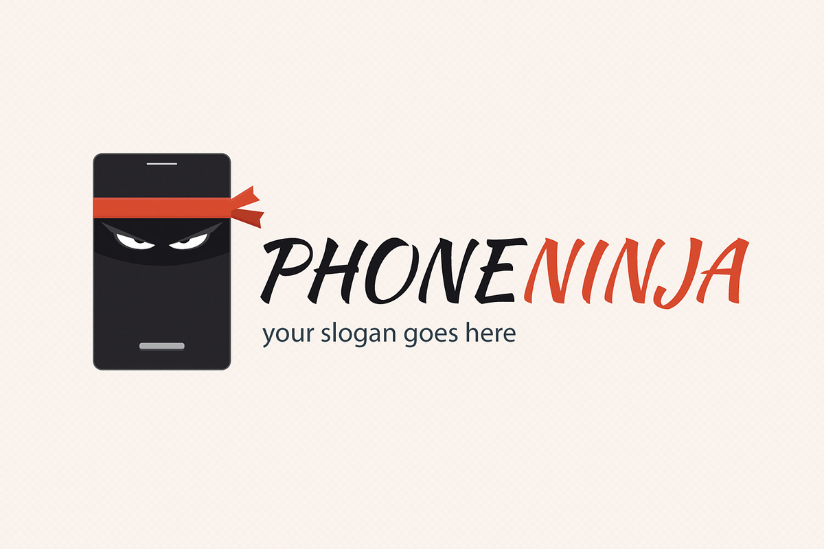 Phone Ninja Logo, a Branding & Logo Template by Sargatal (Photo 1 of 4)