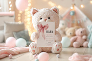 Baby Shower Invite Girl Coquette Bow, an Invitation Template by LucaTheme (Thumbnail 2 of 5)
