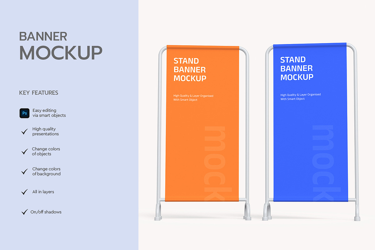Street Stand Banner Mockup Set, an Advertising Mockup by graphypix (Photo 3 of 4)