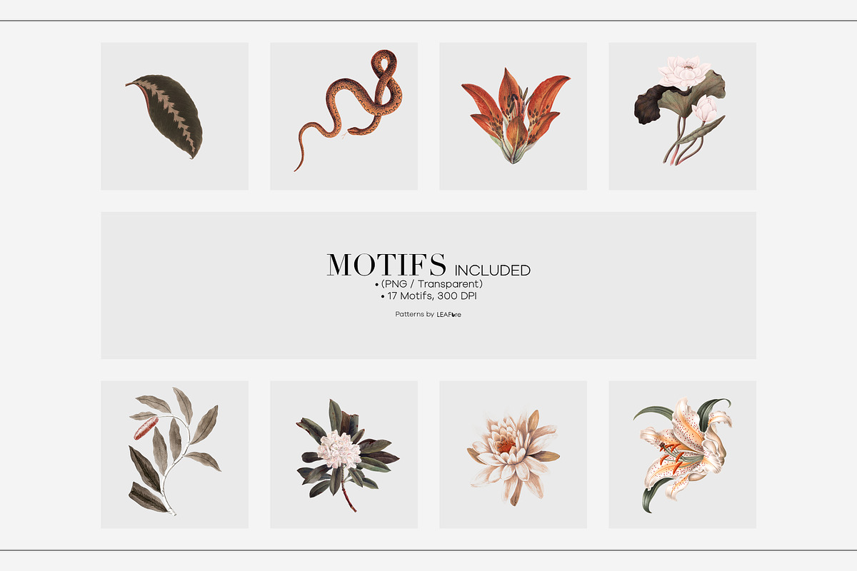 Midnight Eden Seamless Patterns, a Pattern Graphic by LEAFure (Photo 6 of 13)